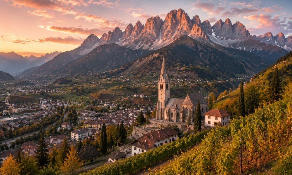 Scenic mountain passes in the Dolomites from Bolzano
